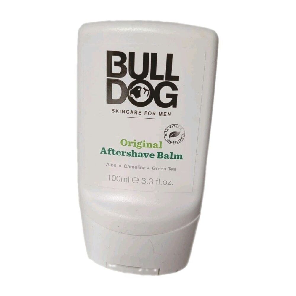 Bulldog Original Aftershave Balm 100ml 3.3 fl oz Aloe Green Tea Pre-Owned